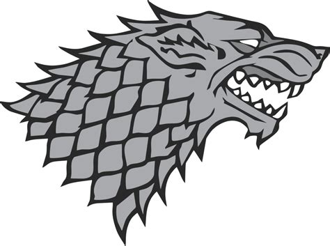 House Stark Direwolf Head Stark Sigil Juego De Tronos Dibujos