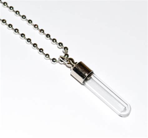 Empty Vial Necklace Fill Your Own Test Tube Necklace Screw Etsy