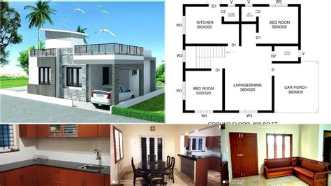 Explore these plans that promote minimalist living here. 800 Sq Ft 2 Bedroom Contemporary Style Single Floor House ...