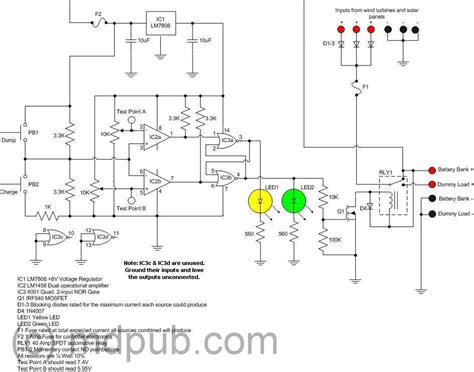 The complete solar charge controller circuit can be found in the image below. A New Solar / Wind Charge Controller Based on the 555 Chip