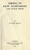 Spring in New Hampshire and other poems by Claude McKay | Open Library