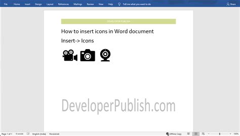 How To Insert Icons In Word Microsoft Word Tutorials
