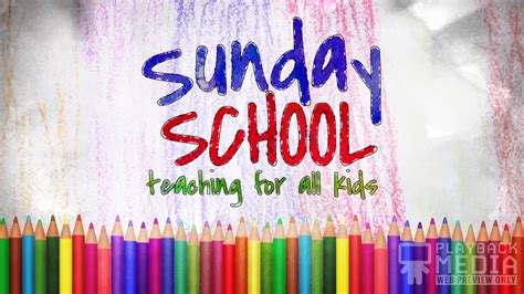 Color Pencils Sunday School Motion Playback Media