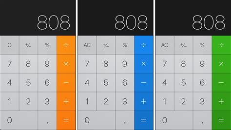 Imho, calculating a colour is only a tool in finding the right shade. ColorCalculator lets you modify the color scheme of the Calculator app