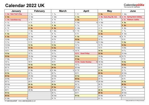 Calendar 2022 Uk Free Printable Microsoft Word Templates