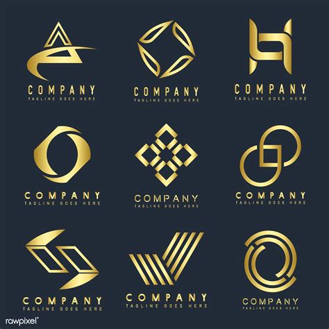 Set Of Company Logo Design Ideas Vector Free Image By