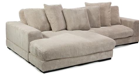 Francoise Reversible White Corduroy Sectional Cb Furniture