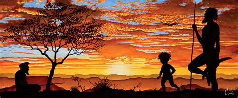 Australian Sunsets Artworks Of The Setting Sun Over Australia Aboriginal Art Australian