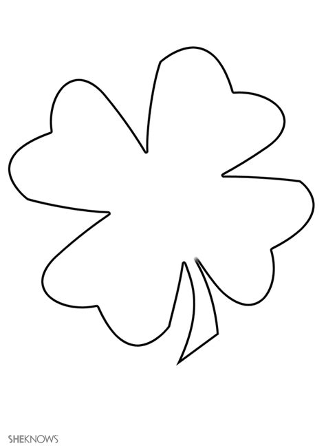 It is a rare flower that very few can spot. Four leaf clover - Free Printable Coloring Pages