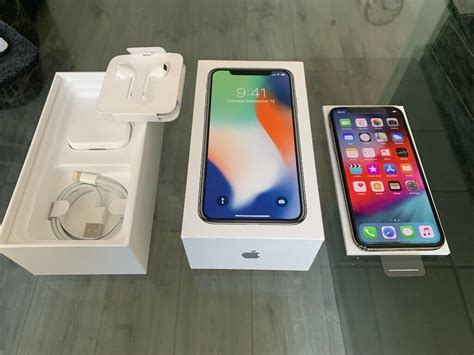 Brand New Silver Apple Iphone X 256gb Factory Unlocked Mobile Phone