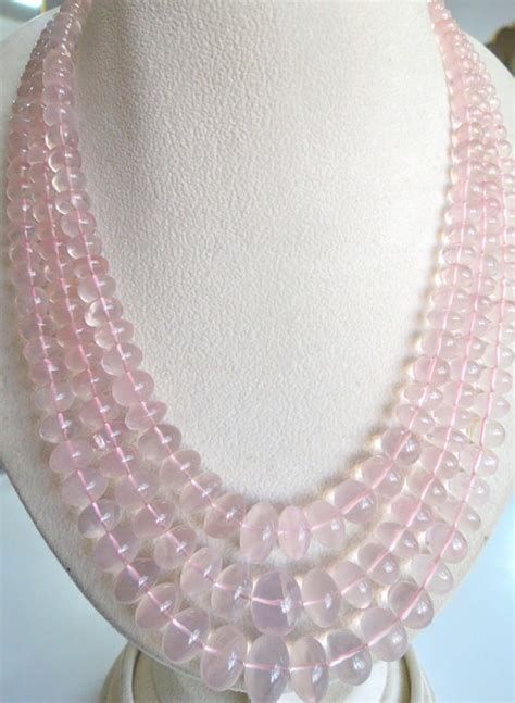 Rose Quartz Jewelry Rose Quartz Beads Diamond Flower Pendant Diamond