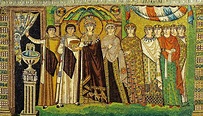 Mosaic of Empress Theodora in Basilica San Vitale in Ravenna, Italy ...