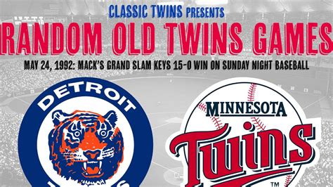 Random Games Minnesota Twins At Detroit Tigers 05 24 1992 YouTube