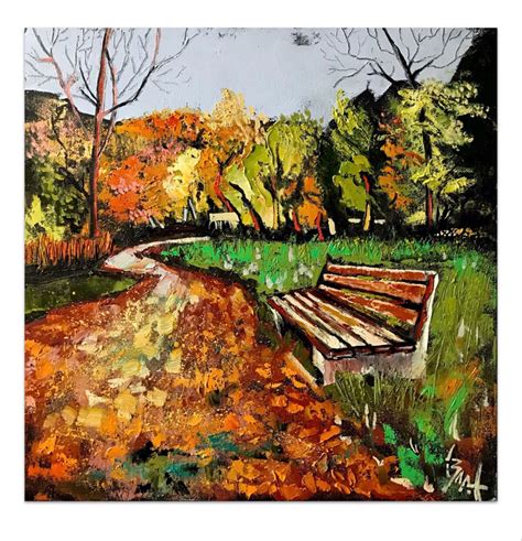 A Walk In The Park Painting Oil Painting Original Oil Painting