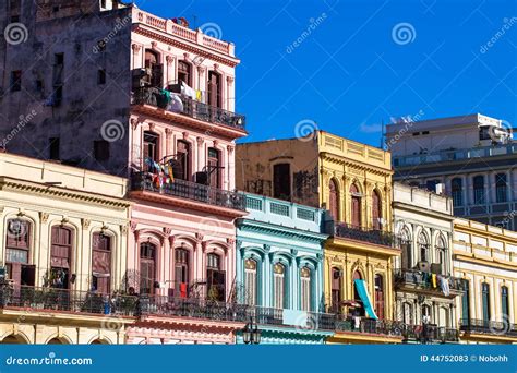 Cuba Caribbean Architecture On The Mainstreet In Havana Stock Image