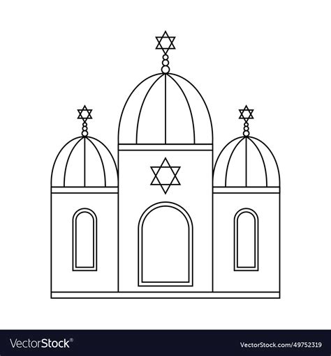 Jewish Synagogue Royalty Free Vector Image Vectorstock