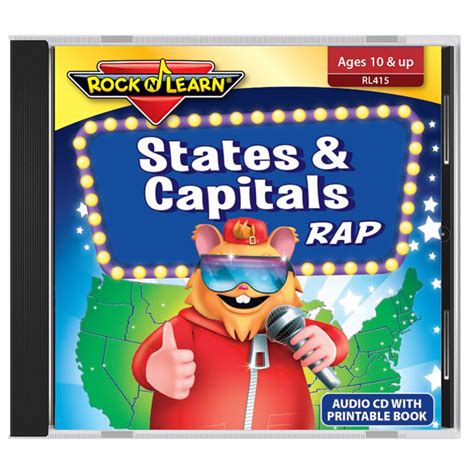 States And Capitals Rap Audio Cd And Printable Book Rl 415 Rock N