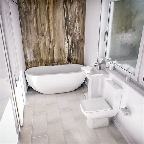 59 x 30 freestanding soaking acrylic bathtub. Sirus Free Standing Bath Suite | Free standing bath, Small ...