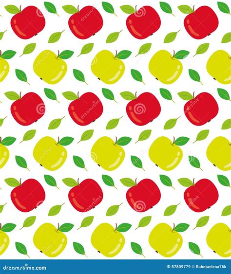 Apples Seamless Texture Vector Stock Vector Illustration Of Organic