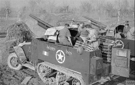 Mezzano Italy 18 February 1945 M3 Gun Motor Carriages Gmc Of The