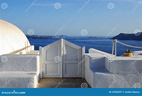 Santorini Sea View Stock Image Image Of Greek Cyclades 57836297