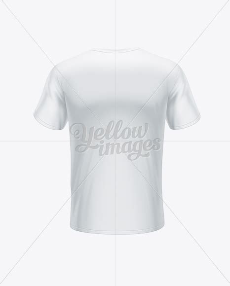 Mens T Shirt Back View In Apparel Mockups On Yellow Images Object Mockups