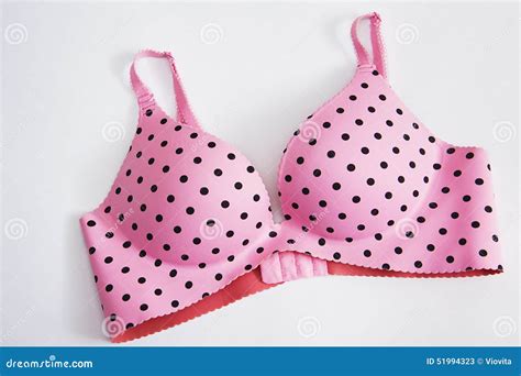 Pink Polka Dot Bra Stock Image Image Of Beautiful Waist