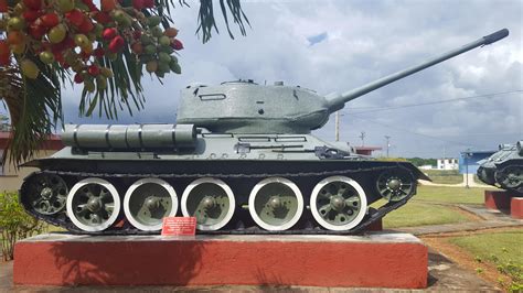 T 34 In Front Of The Museo Giron Near The Bay Of Pigs Cuba Rtanks