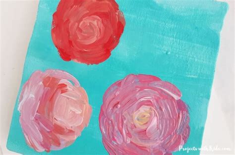 Simple Rose Painting Tutorial With Step By Step Photos Projects With Kids