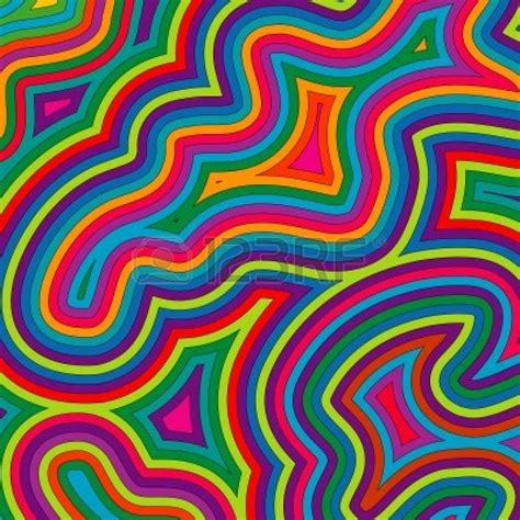 Offset Bright Swirly Psychedelic Pattern Psychedelic Drawings