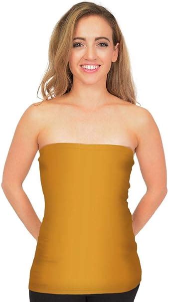 Stretch Is Comfort Women S Plus Size Cotton Strapless Tube Top Amazon