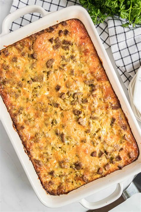 Our Most Popular Overnight Breakfast Casserole With Hash Browns And Sausage And Eggs Ever