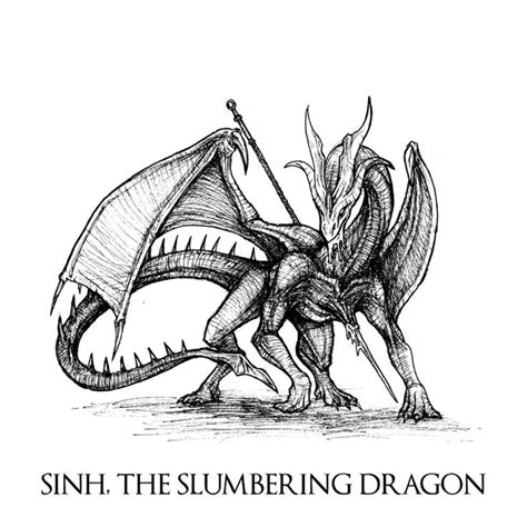 Dark Souls Ii Sinh The Slumbering Dragon By Skinrarb On Deviantart