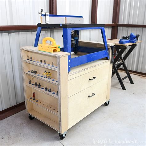 Rolling Bench Top Router Table Build Plans Houseful Of Handmade