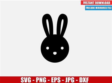 Bunny Head Ears SVG Free Cut File for Cricut Silhouette Freebie Rabbit
