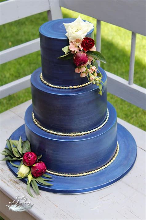 Navy Blue Wedding Cake By Lorna Cakes332053