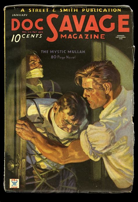 Doc Savage Pulp Fiction Art Pulp Magazine Cover Art