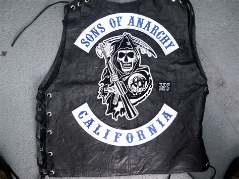 Foto Do Colete Do Grupo De Motociclistas Sons Of Anarchy California