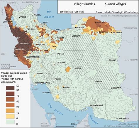 Village With Kurdish Population By Percentages In Maps On The Web