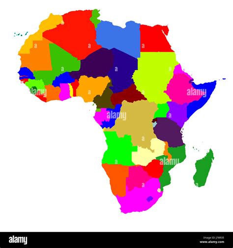 Colour Africa Illustration Color Map Atlas Map Of The World Colour