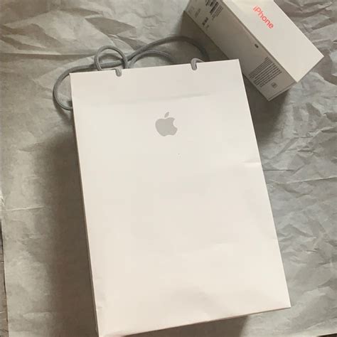 Apple Bags Apple Official Small Paper Bag White Gray Poshmark