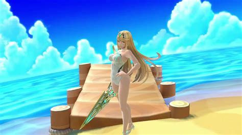 Super Smash Bros Ultimate Pyra Mythra And Rex In Swimsuits Youtube