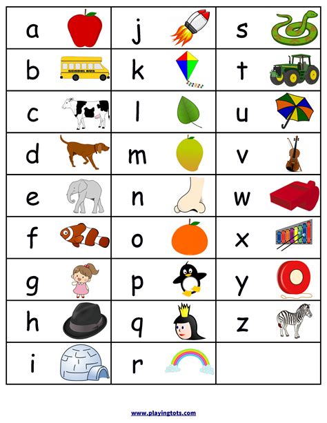 Free Printable Alphabets Chart With Pictures Alphabet Chart Printable