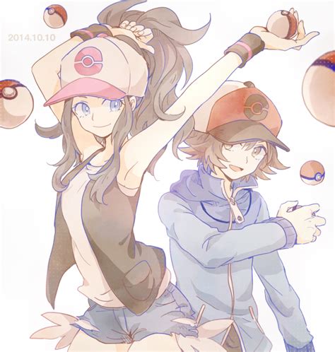Hilda And Hilbert Pokemon And More Drawn By Kuru Danbooru