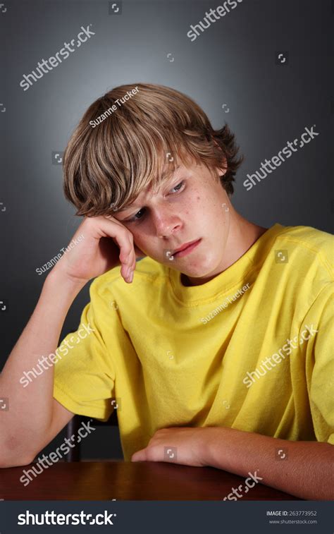 Depressed Teenage Boy Stock Photo 263773952 Shutterstock