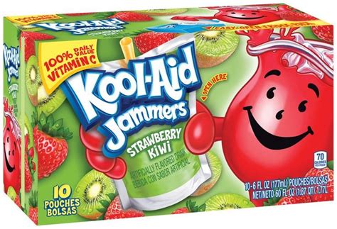 8 Reviews For Kool Aid Jammers Strawberry Kiwi Flavored Drink 10 6 Fl