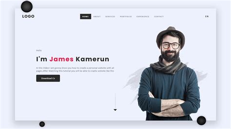 How To Build Your Own Website Personal Portfolio Website Using Html