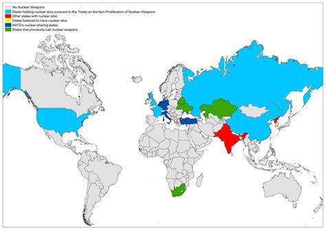 Map Of Countries With Nuclear Weapons Mappr