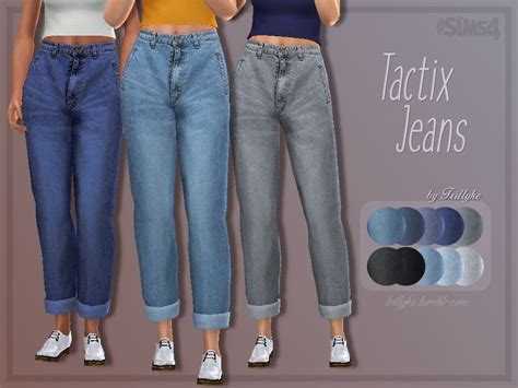 A High Waisted Slightly Cropped Pair Of Jeans With Realistic Texture
