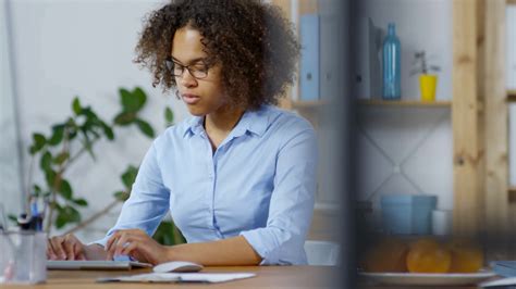 Young Woman Working At Desk In Office Stock Footage Sbv 333001012